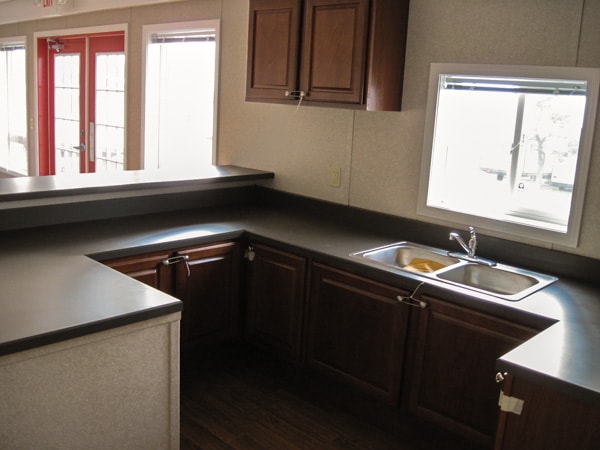 Kitchen area with sink